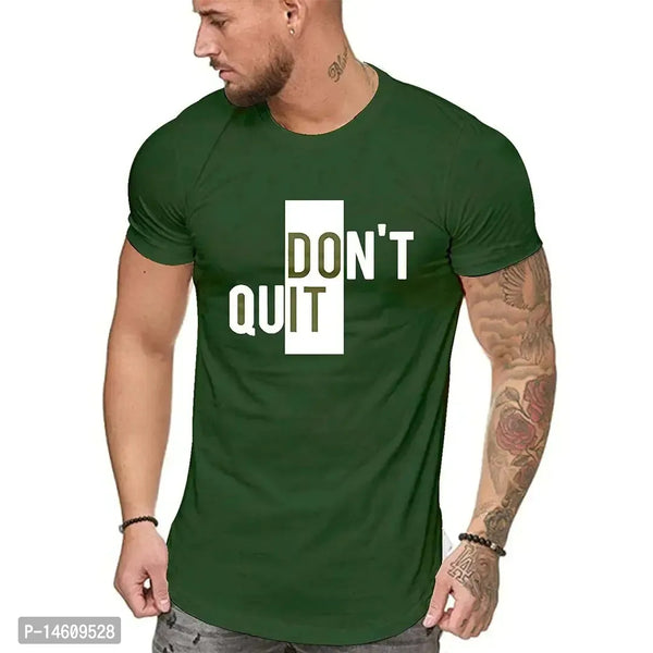 Olive Printed T-Shirt For Men - ShopeClub