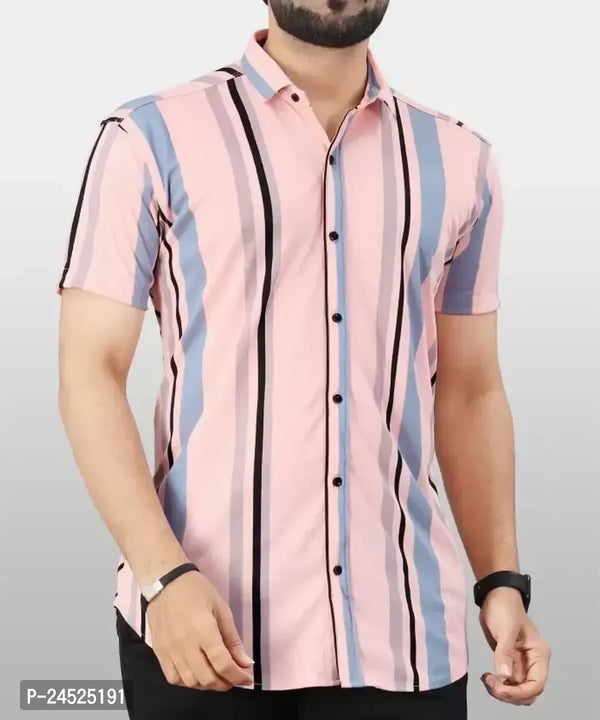 Men Regular Fit Printed Spread Collar Casual Shirt