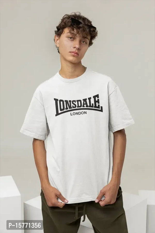 CalmDown Round Neck Oversized Printed Lonsdale T-shirt for Men - ShopeClub