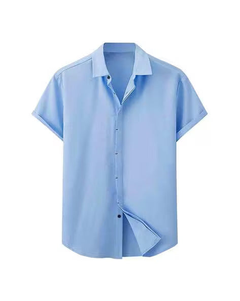 Classic Cotton Blend Solid Casual Shirts for Men - ShopeClub