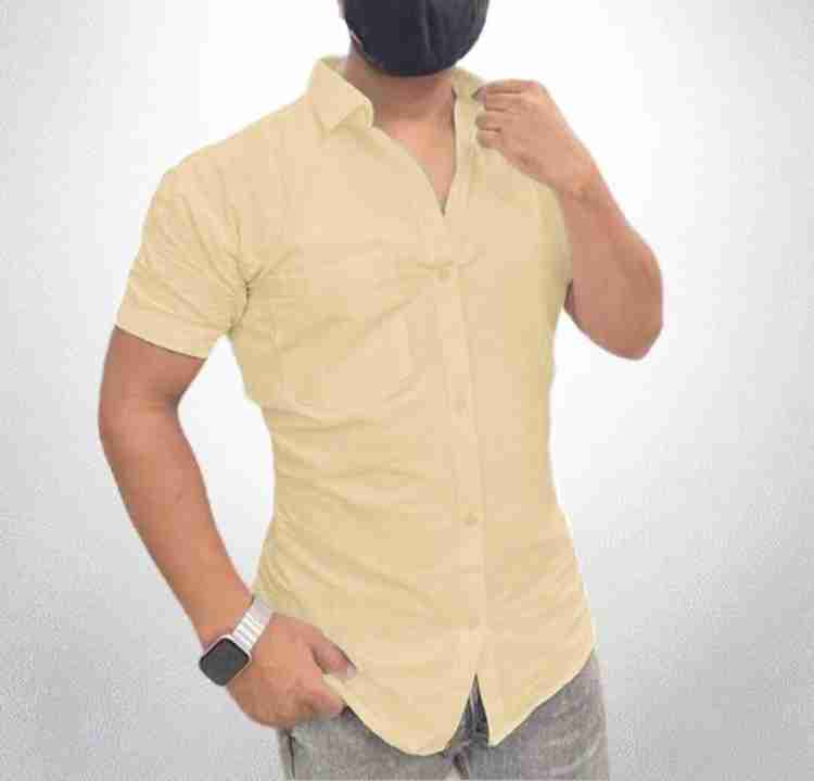 Stylish Fancy Designer Khadi Cotton Casual Shirts For Men Pack Of 1 - ShopeClub