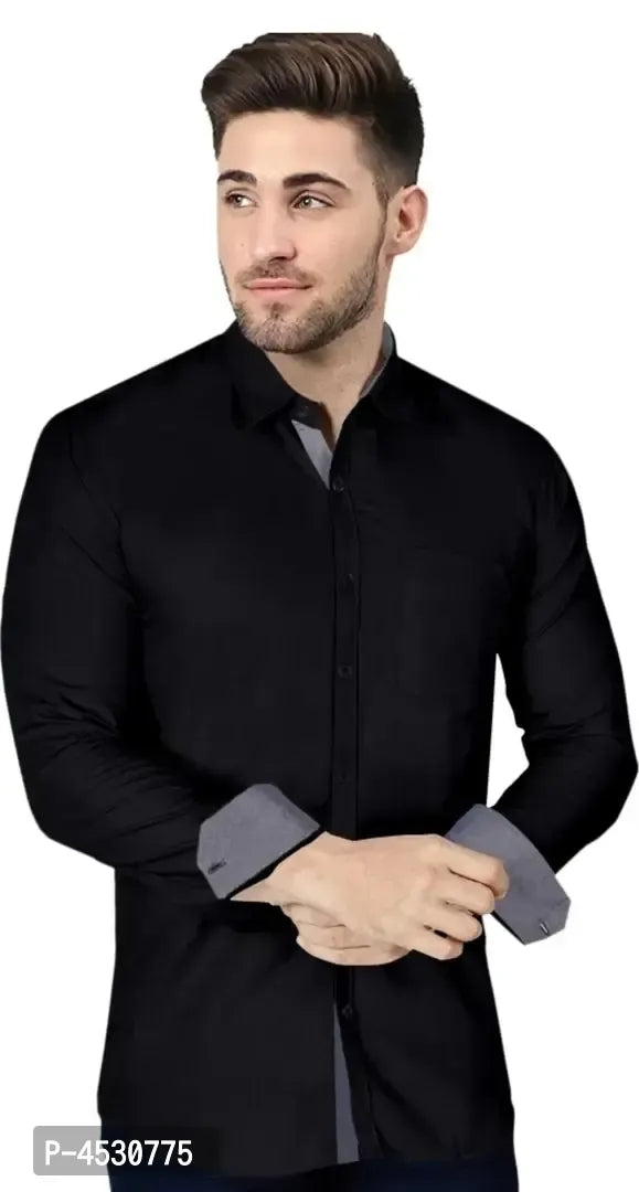 Men's Rayon Solid Long Sleeves Shirt - ShopeClub